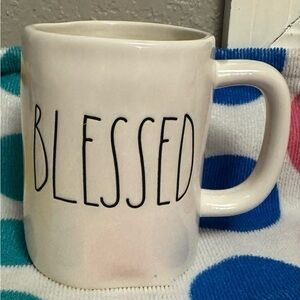 Rae Dunn Cream 'Blessed' Mug